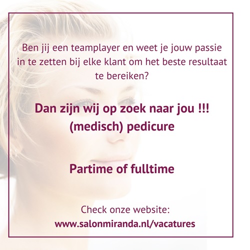 vacature medisch pedicure